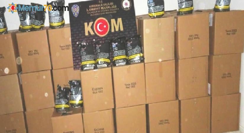 Kırıkkale’de 1 ton 100 kilogram kaçak tütün ele geçirildi