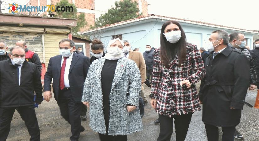 Bakan Selçuk’tan iş yerleri yanan esnafa destek sözü