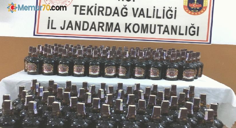 Malkara’da 165 şişe kaçak içki ele geçirildi