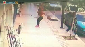 Balkondan atlayıp vatandaşın son anda altında kalmaktan kurtulduğu kadını abisi eve kilitlemiş