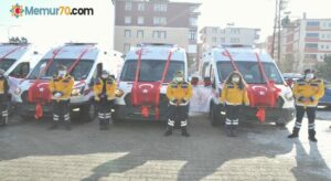 Kars’ta sağlık filosuna 4 ambulans daha katıldı