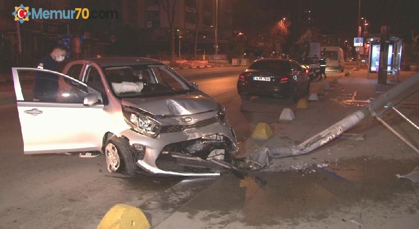 Kaza yapan sürücü kız arkadaşının yaralandığını görünce gözyaşlarına hakim olamadı