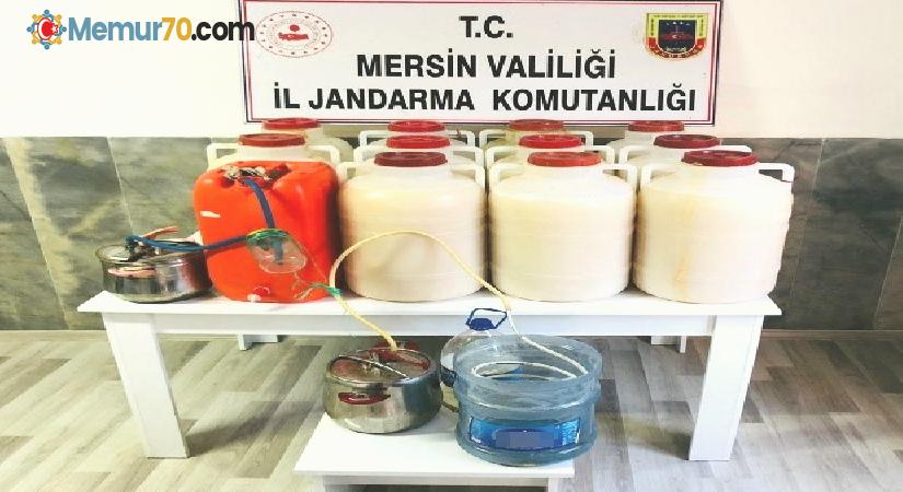 Mersin’de 485 litre sahte içki ele geçirildi