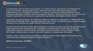 BB Erzurumspor’dan İsmail Kartal’ın istifası hakkında açıklama