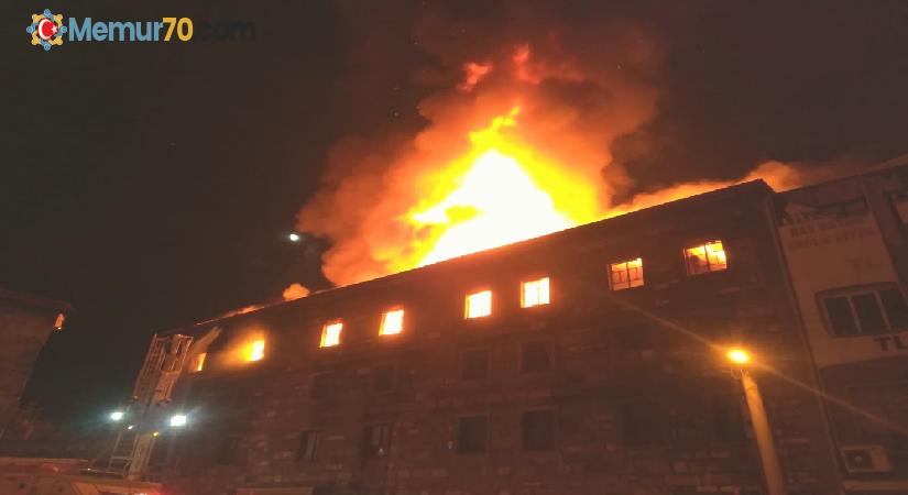 İzmir’de 4 katlı tekstil atölyesinde korkutan yangın
