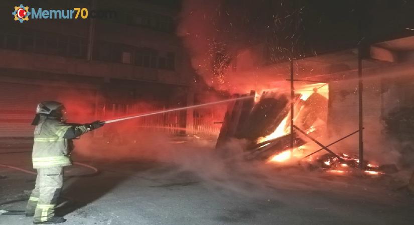 İzmir’de mobilya atölyesinde korkutan yangın