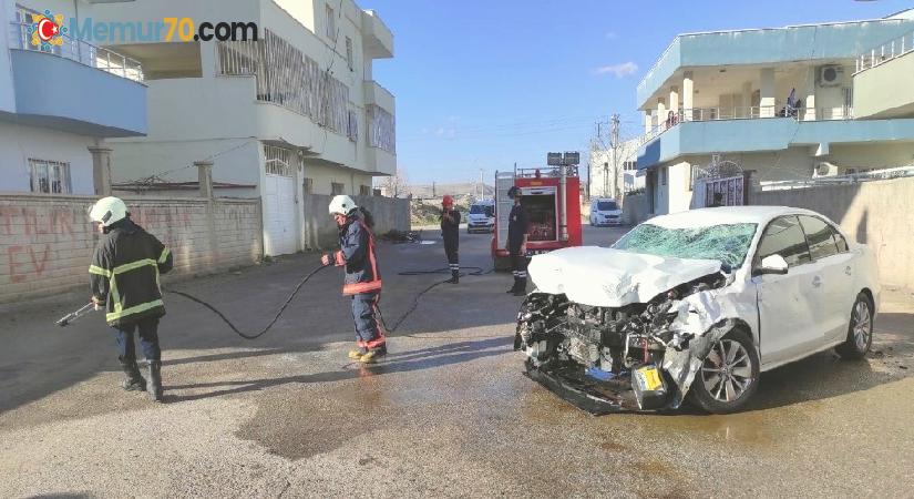 Mardin’de otomobil ile motosiklet çarpıştı: 2 yaralı