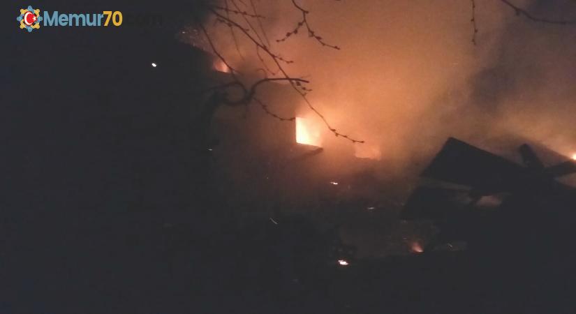 Karaman’da çıkan yangında 5 ev kullanılamaz hale geldi