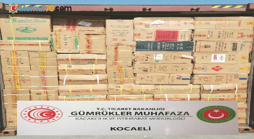 Kocaeli’de limanda 15 milyon liralık kaçak eşya ele geçirildi