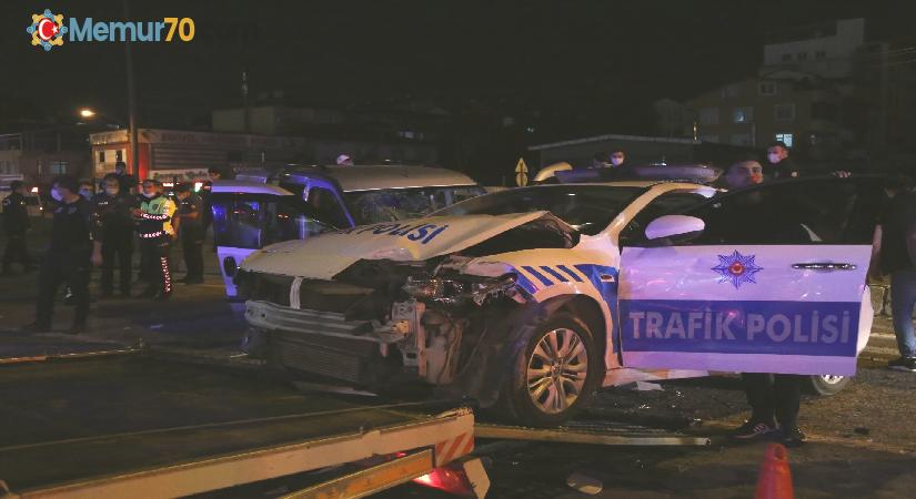 Alkollü sürücü trafik denetim noktasına daldı: 1’i polis memuru 3 yaralı