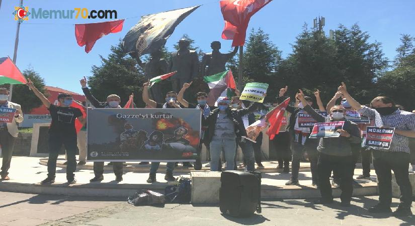 Filistinli gençlerden İsrail’e tepki