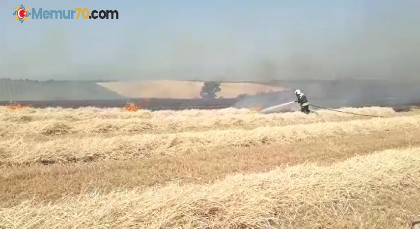 Manisa’da korkutan anız yangını