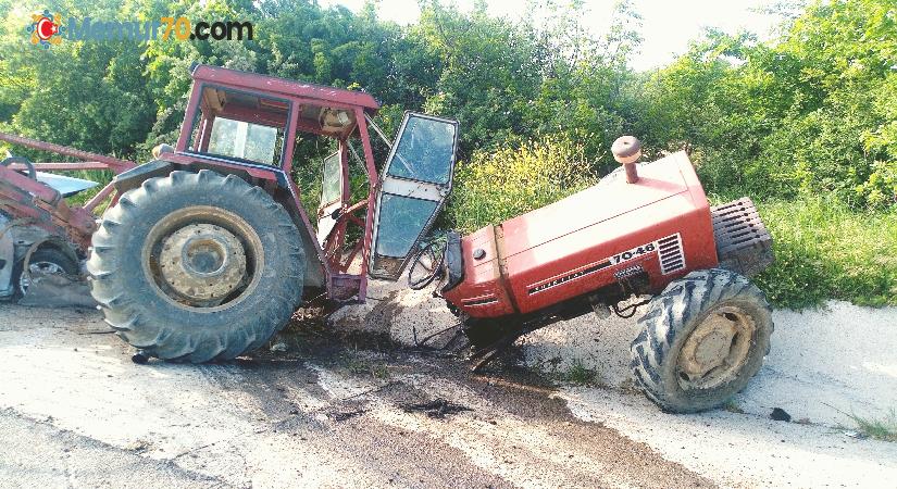 Tekirdağ’da korkunç kaza: Otomobille çarpışan traktör 3 parçaya bölündü