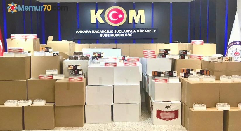 Başkent’te 1 milyon 41 bin 120 adet makaron ele geçirildi