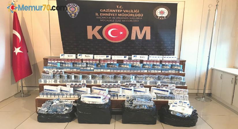 Gaziantep’te 3 bin 400 paket kaçak sigara ele geçirildi