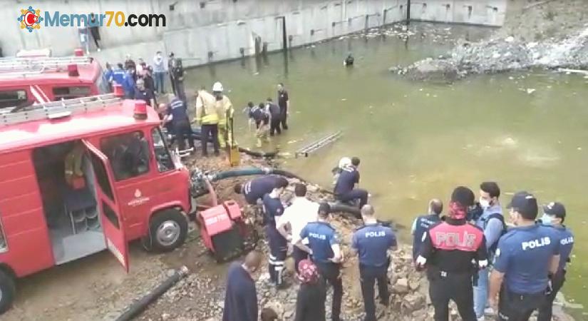 Kağıthane’de feci olay: İnşaattaki gölette boğulma tehlikesi geçiren çocuğu dalgıçlar kurtardı