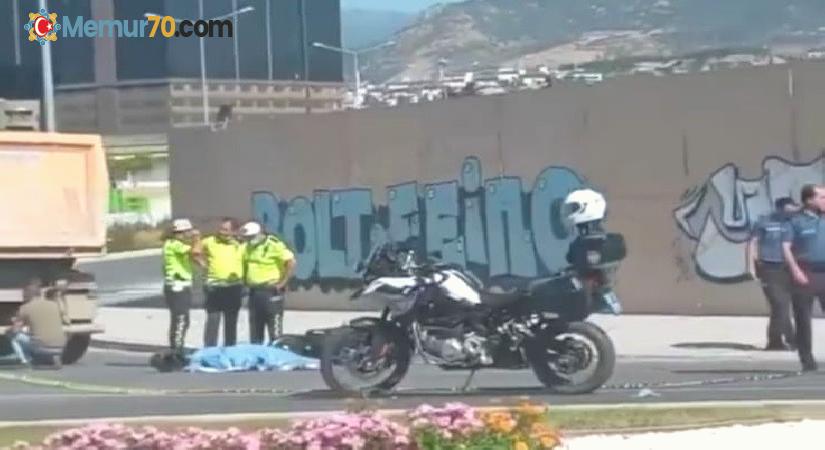 Tırın çarptığı motosiklet sürücüsü kadın hayatını kaybetti