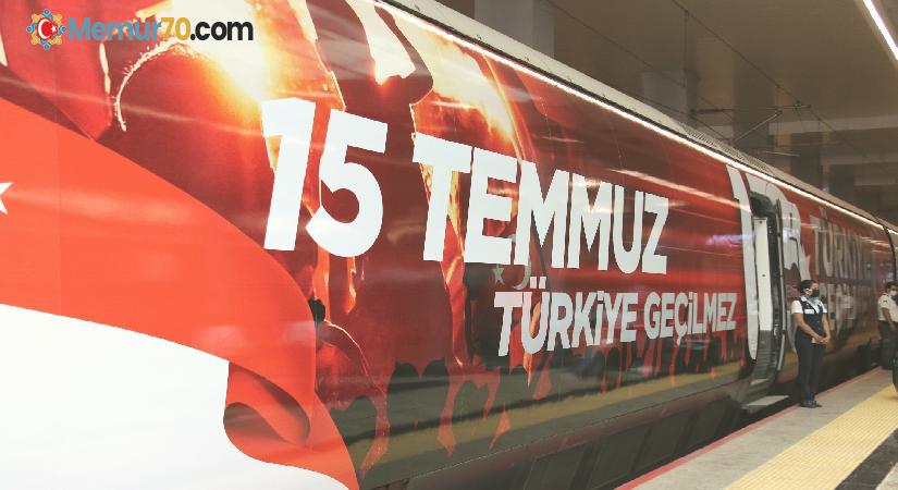 15 Temmuz görseli giydirilen Yüksek Hızlı Tren İstanbul’a uğurlandı