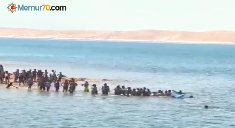 Akıntıya kapılan 2 kişiyi bulmak için zamanla yarıştılar