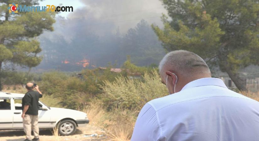 Bakan Ersoy, Marmaris’te yangın bölgesinde