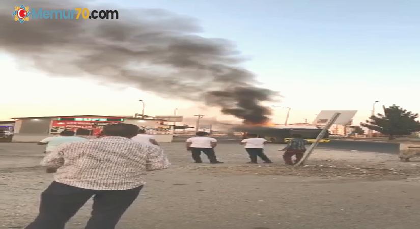 Diyarbakır’da şehir içi toplu taşıma aracında korkutan yangın