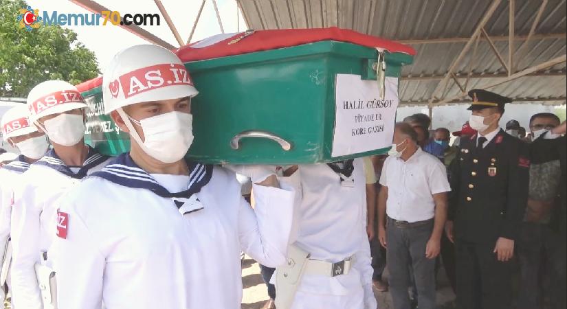 Kore Gazisi Halil Gürsoy Mersin’de son yolculuğuna uğurlandı