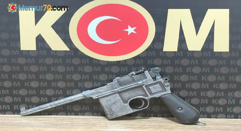 Malatya’da 18. yy ait yarı otomatik tabanca ele geçirildi