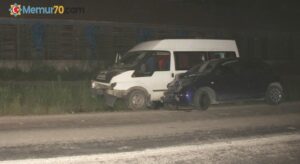 Otomobil ve minibüs çarpıştı: 2’si çocuk 6 yaralı