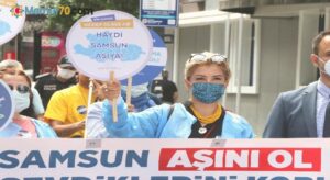 Samsun 1 günde 55 bin 555 aşı hedefine adım adım yaklaşıyor