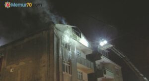 Sultanbeyli’de çatı yangını çıktı, mahalleli sokağa döküldü