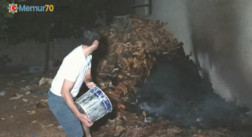 Adıyaman’da fırın odunluklarında korkutan yangın