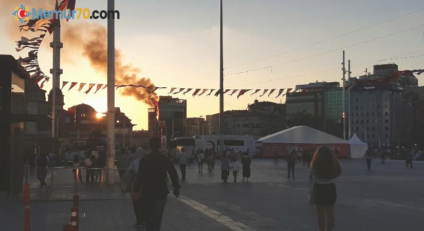 Taksim’de bankanın elektrik panosundaki yangın otele sıçradı