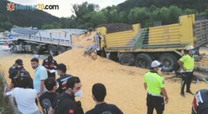 TEM’de 2 tır ve 1 kamyon çarpıştı: 1 ölü, 2 yaralı