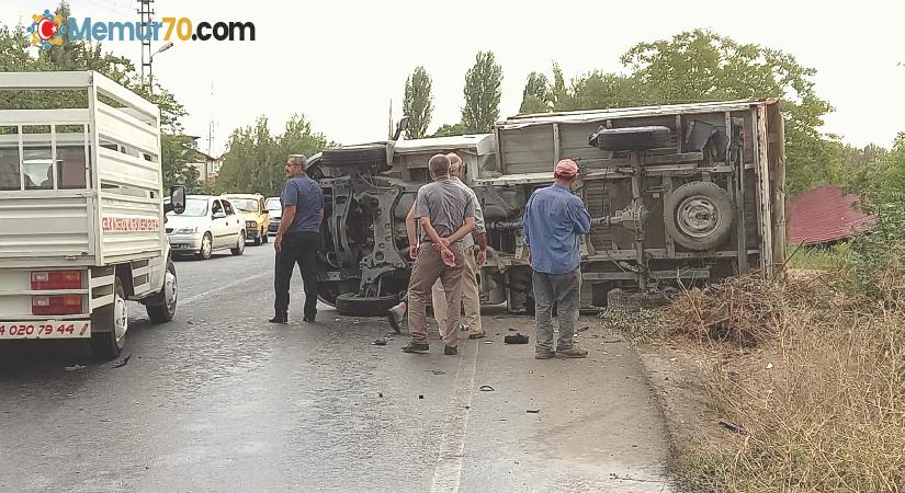 Kayganlaşan yol kaza getirdi