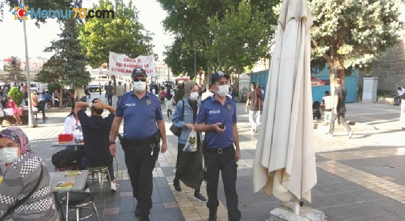 Kayseri’de polisten ‘drone’ destekli korona virüs denetimi