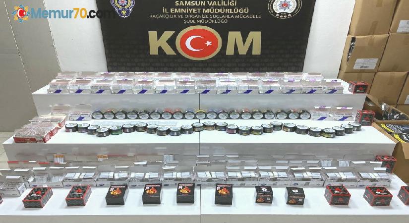 Samsun’da 14 bin 600 adet dolu makaron ele geçirildi