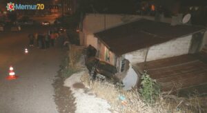 Sivas’ta araç evin bahçesine uçtu: 3 yaralı