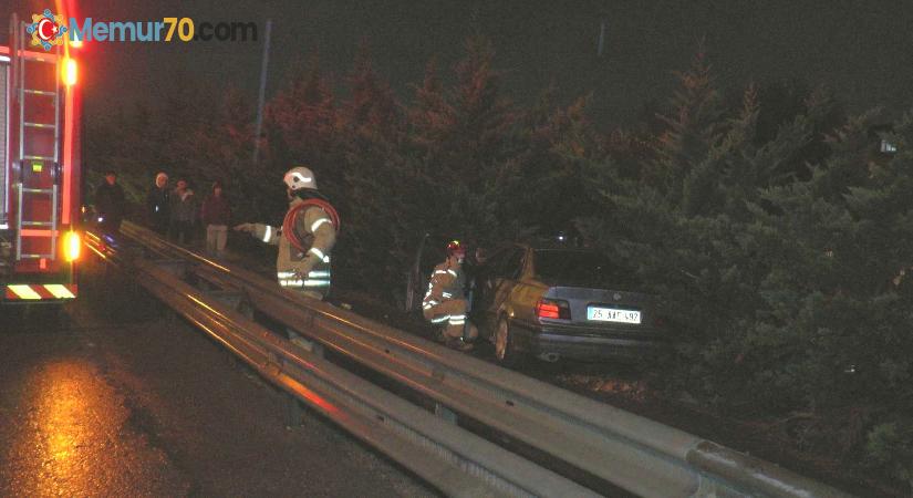 Sultanbeyli TEM’de sıkışmalı trafik kazası: 2 yaralı