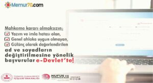 e-Devlet’te ad ve soyadı değişikliği başvuruları başladı