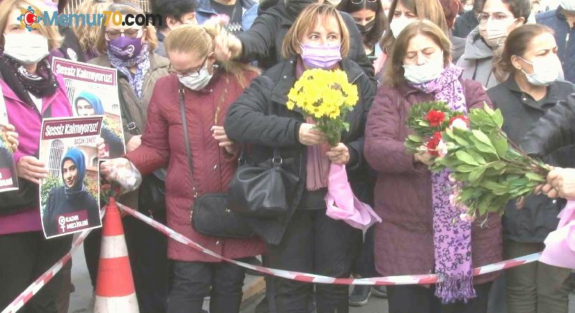 Kadınlar, Başak Cengiz’in öldürüldüğü yere karanfil bıraktı