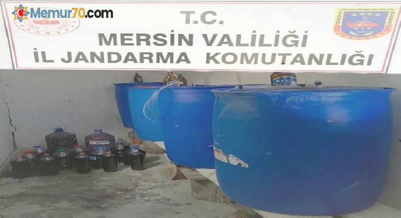 Mersin’de bin 75 litre kaçak içki ele geçirildi