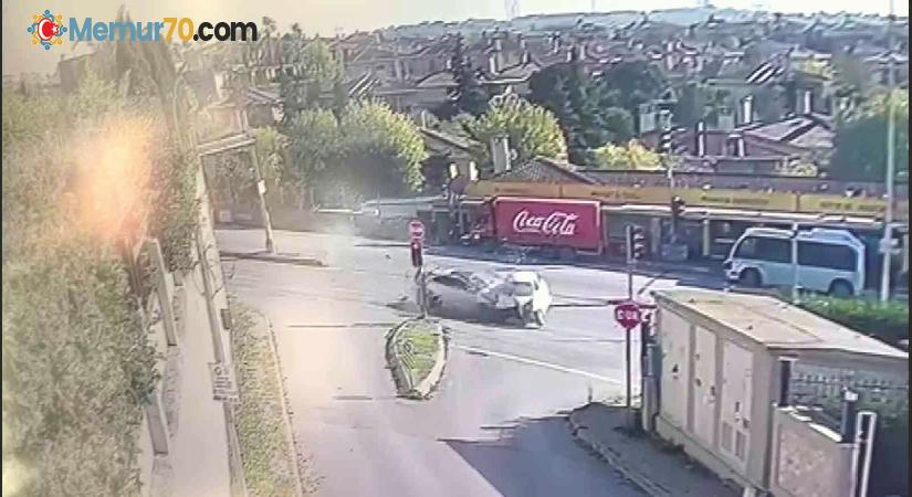 Tuzla’da baba ve oğulun öldüğü feci kaza kamerada