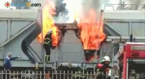 Gaziantep’te TCDD personellerine ait vagonlar yandı