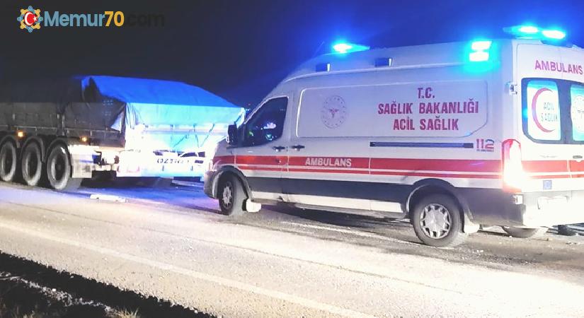 Hafif ticari araç ile kamyon çarpıştı: 2 yaralı