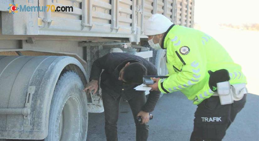 Konya’da kış lastiği denetimleri başladı