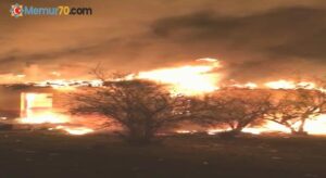 Kullanılmayan okul yandı