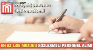 Alparslan Üniversitesi en az KPSS 60 puan ile personel alımı! Başvurular ne zaman bitecek?