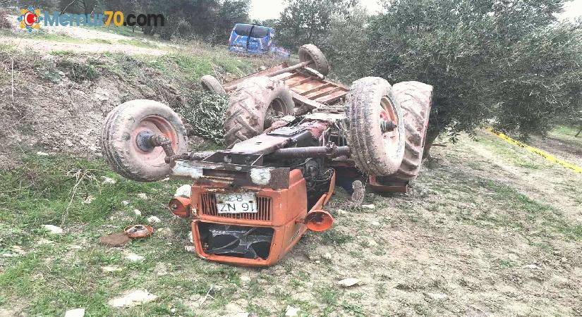 Devrilen traktörün altında kalan çiftçi hayatını kaybetti