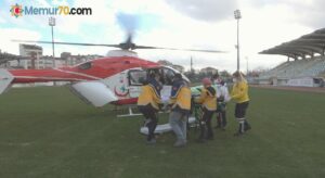 Kırklareli’de bir hasta, helikopter ambulans ile İstanbul’a sevk edildi