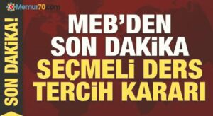 MEB’den seçmeli ders hakkında açıklama
